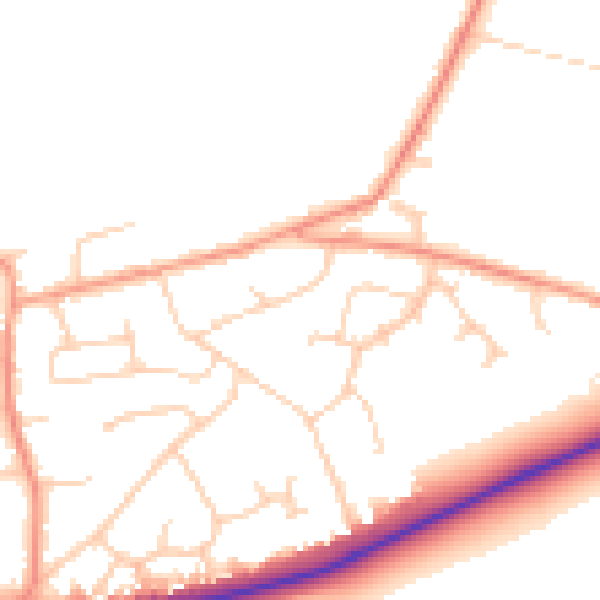 Daytime road noise heatmap for RH10 3RD