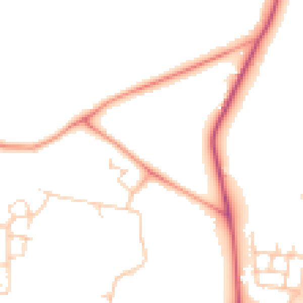 Daytime road noise heatmap for RH10 3WD