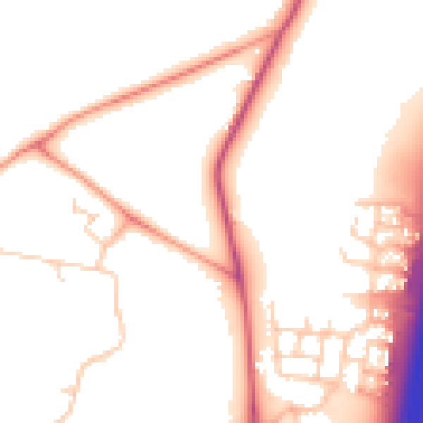 Daytime road noise heatmap for RH10 3WG