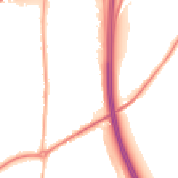 Night-time road noise heatmap for RH10 3XB