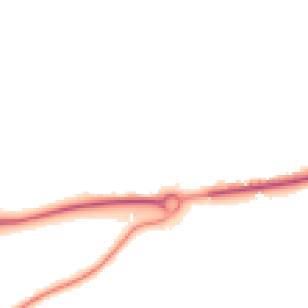 Night-time road noise heatmap for RH10 3XE