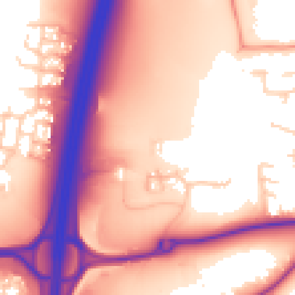 Daytime road noise heatmap for RH10 3XT