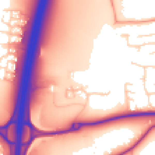 Daytime road noise heatmap for RH10 3YB