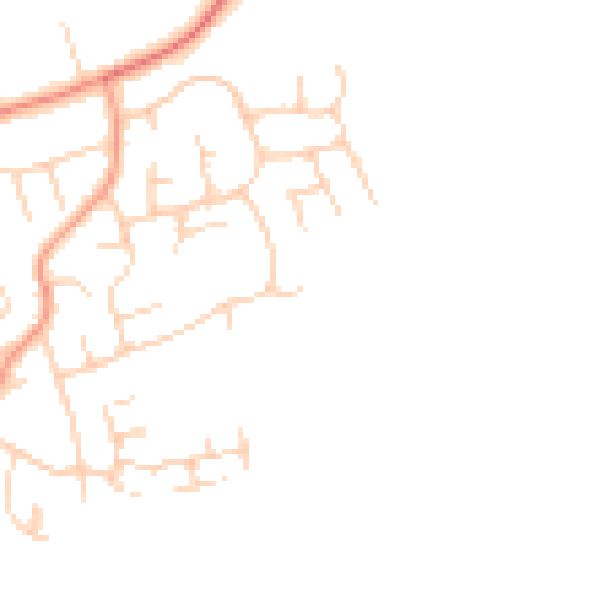 Daytime road noise heatmap for RH10 4EX