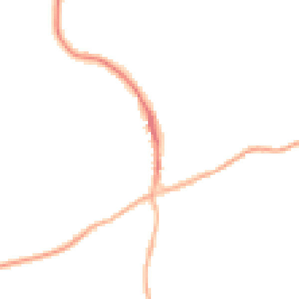 Night-time road noise heatmap for RH10 4NU
