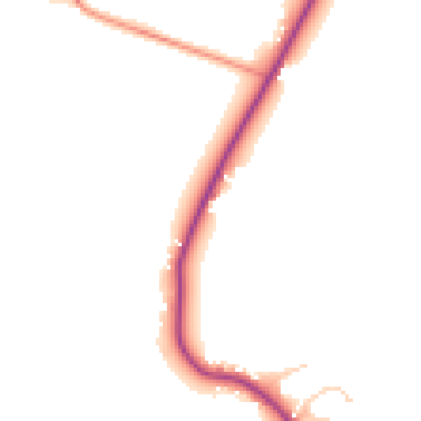 Daytime road noise heatmap for RH10 4NW