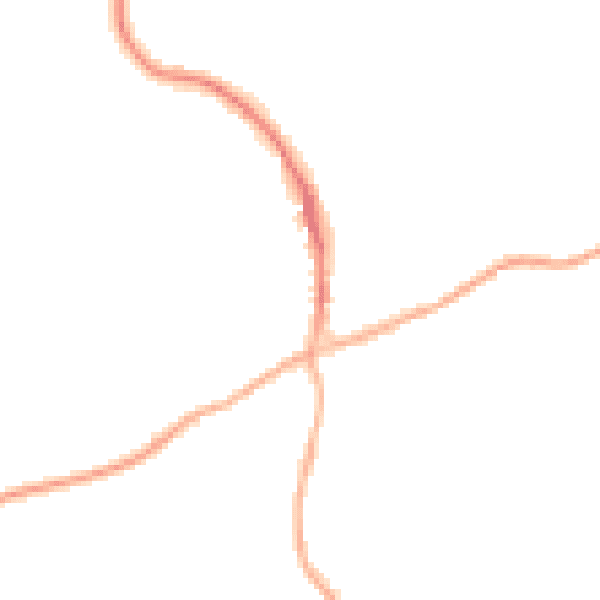 Night-time road noise heatmap for RH10 4NY