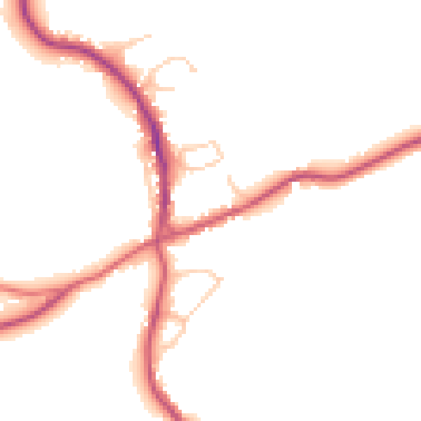 Daytime road noise heatmap for RH10 4PX
