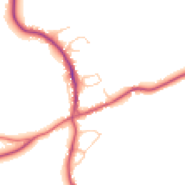 Daytime road noise heatmap for RH10 4RE