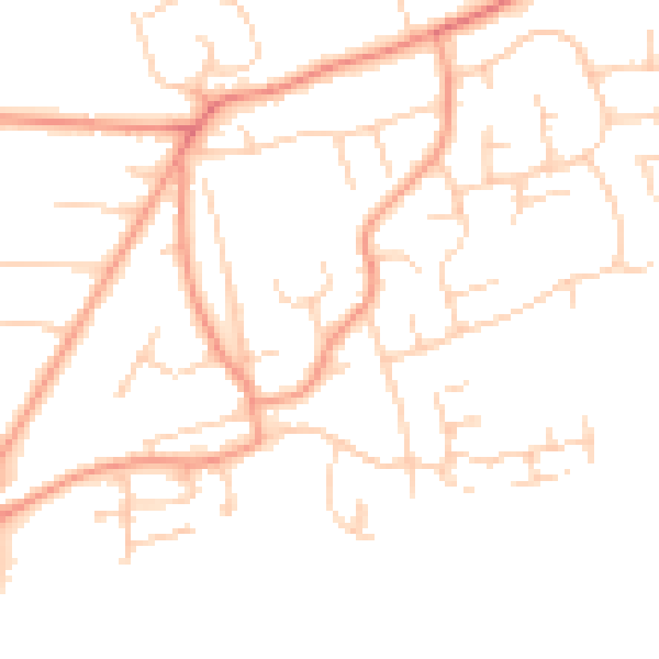 Daytime road noise heatmap for RH10 4UA