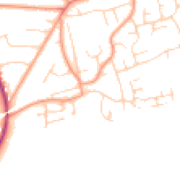 Daytime road noise heatmap for RH10 4UP