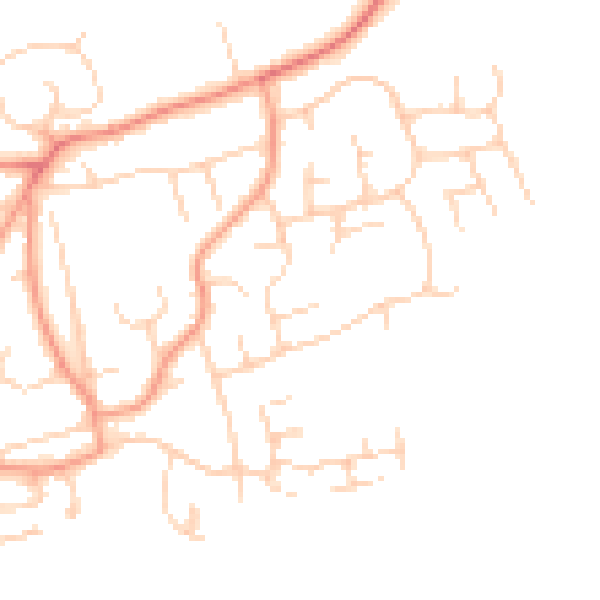 Daytime road noise heatmap for RH10 4UR