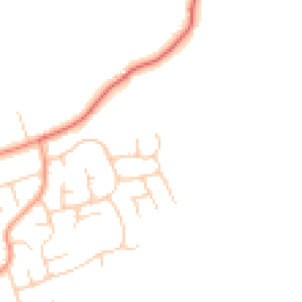 Daytime road noise heatmap for RH10 4XR