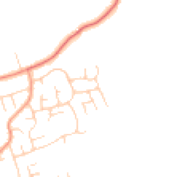 Daytime road noise heatmap for RH10 4XX