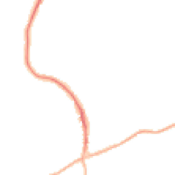 Night-time road noise heatmap for RH10 4YY