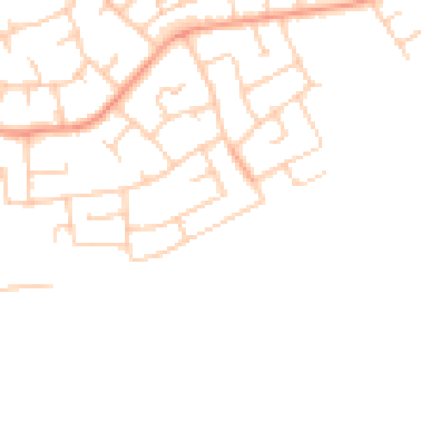 Daytime road noise heatmap for RH10 5JH