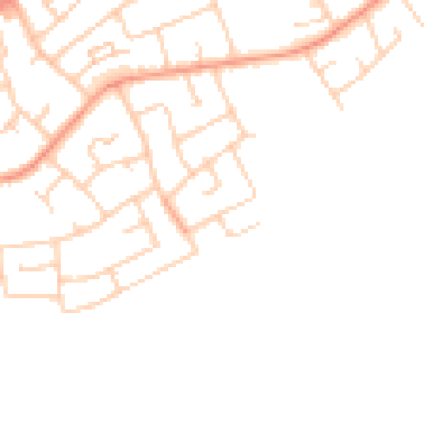 Daytime road noise heatmap for RH10 5LS