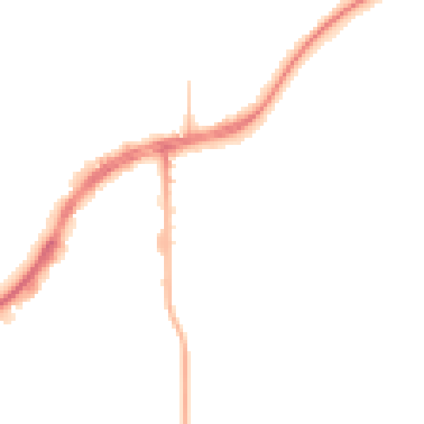 Night-time road noise heatmap for RH10 7AY