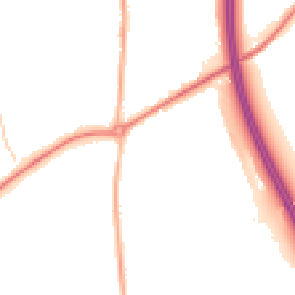 Night-time road noise heatmap for RH10 7FN