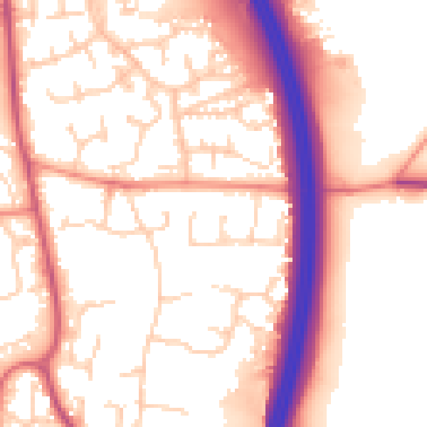 Daytime road noise heatmap for RH10 7FQ