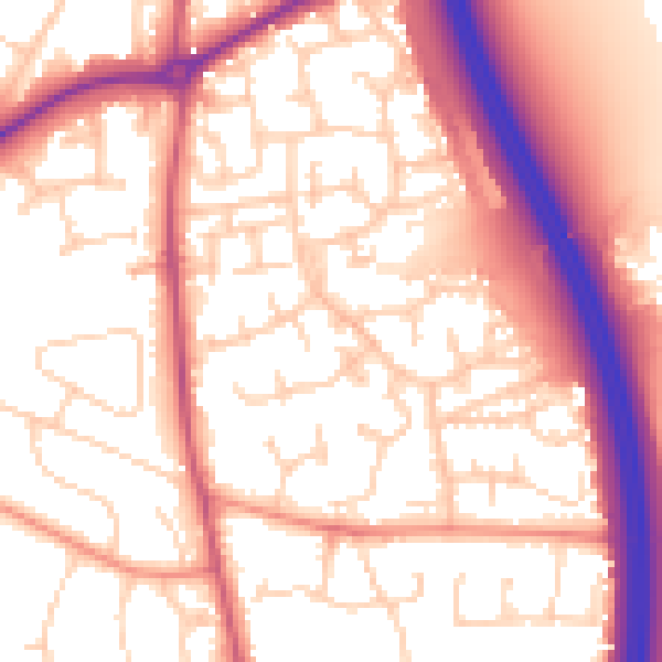 Daytime road noise heatmap for RH10 7GA