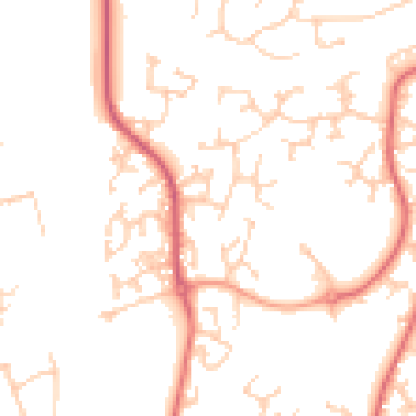 Daytime road noise heatmap for RH10 7GD