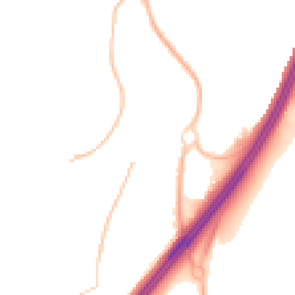 Night-time road noise heatmap for RH10 7GE