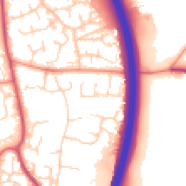 Daytime road noise heatmap for RH10 7GQ