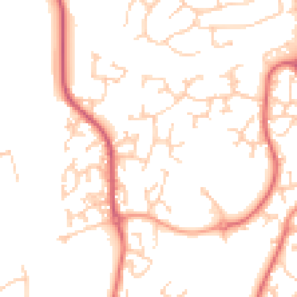 Daytime road noise heatmap for RH10 7GY