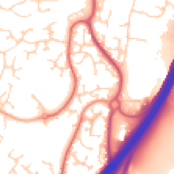 Daytime road noise heatmap for RH10 7HA
