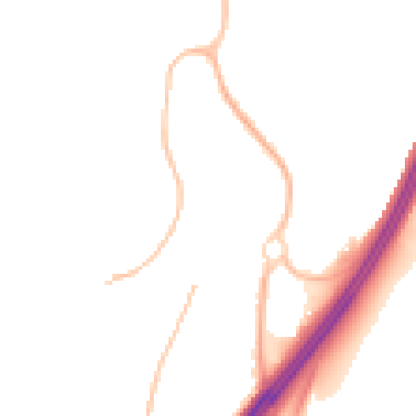 Night-time road noise heatmap for RH10 7HA