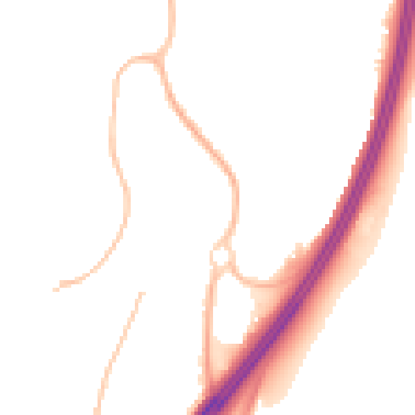 Night-time road noise heatmap for RH10 7HE