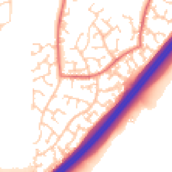 Daytime road noise heatmap for RH10 7HY