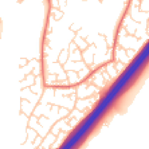 Daytime road noise heatmap for RH10 7JG