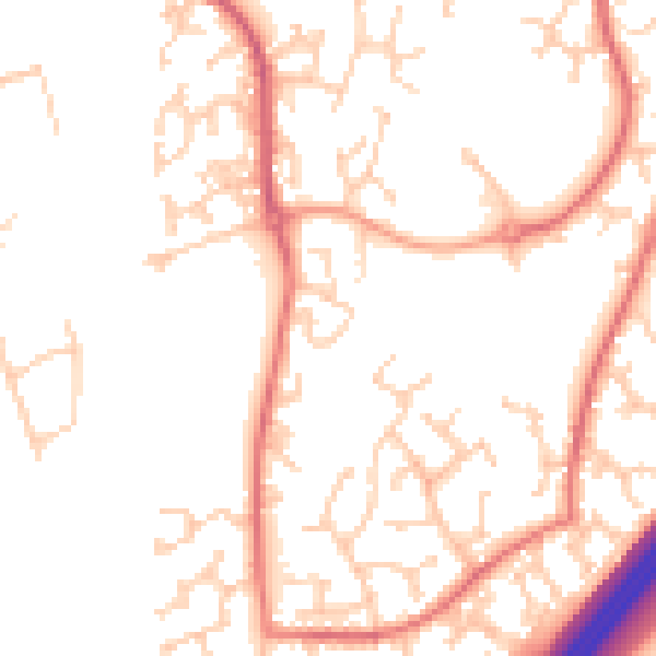 Daytime road noise heatmap for RH10 7JY