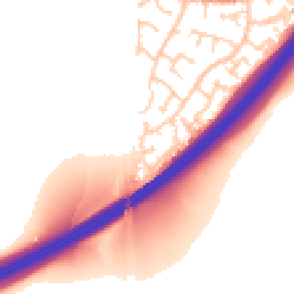 Daytime road noise heatmap for RH10 7LT