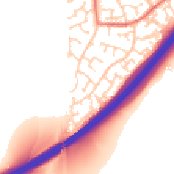 Daytime road noise heatmap for RH10 7LU