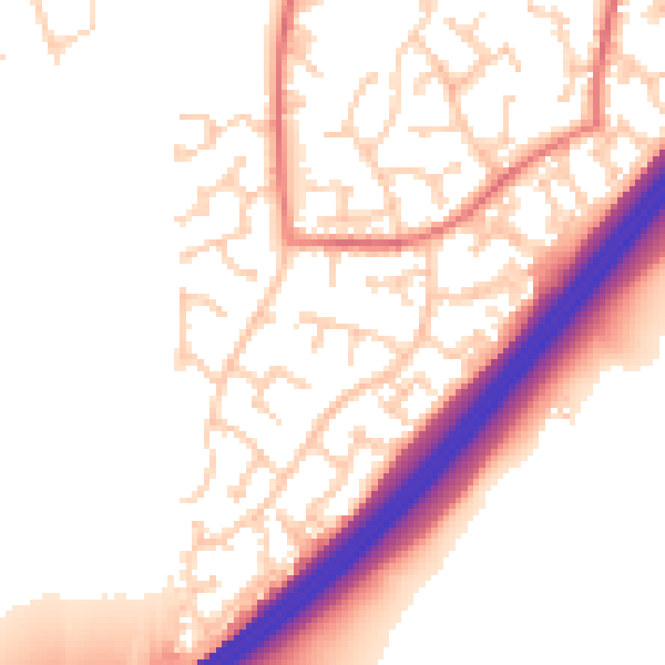 Daytime road noise heatmap for RH10 7LW