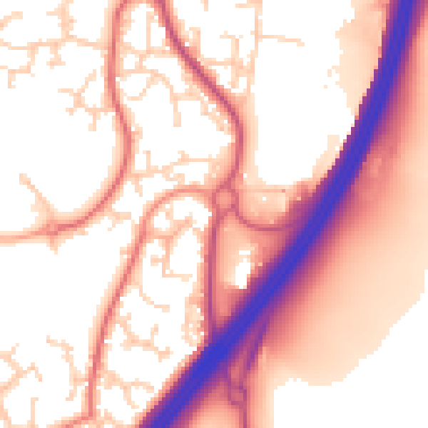 Daytime road noise heatmap for RH10 7PD