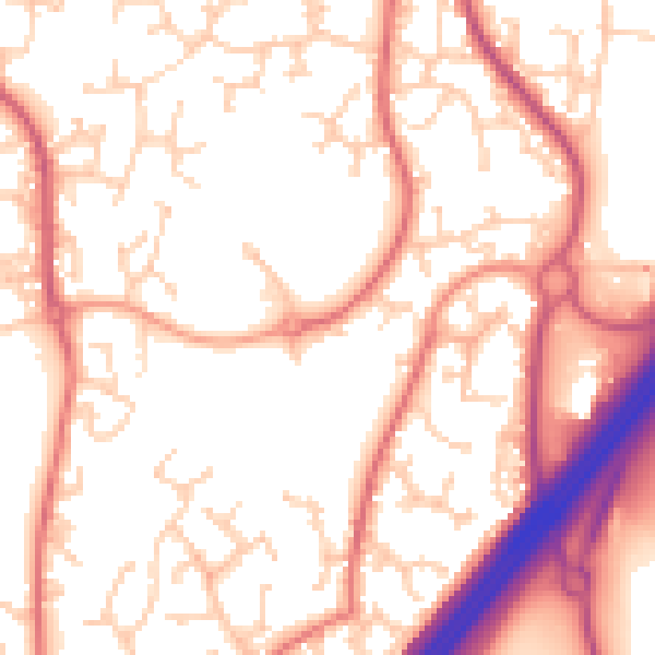 Daytime road noise heatmap for RH10 7QX