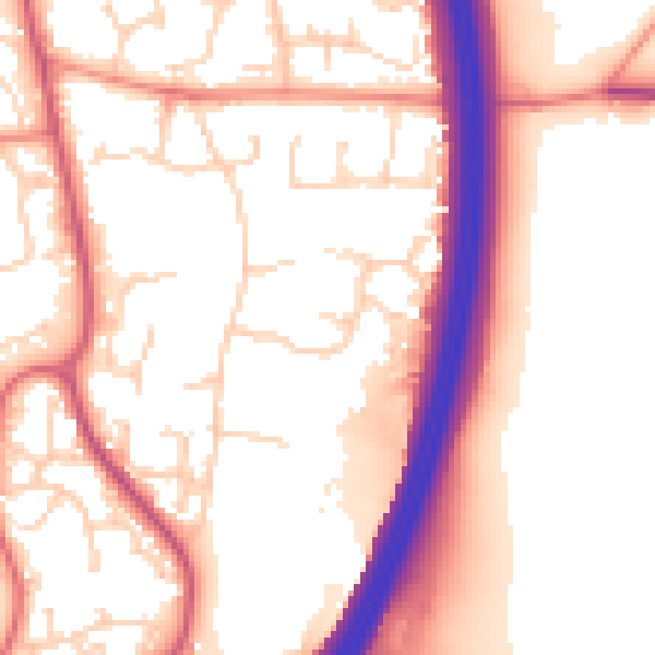 Daytime road noise heatmap for RH10 7RF