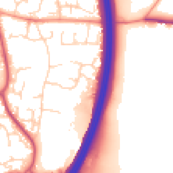 Daytime road noise heatmap for RH10 7SD