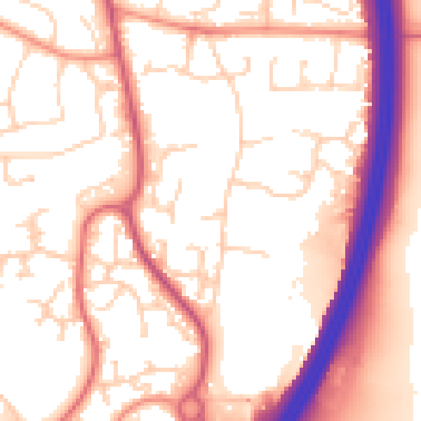Daytime road noise heatmap for RH10 7SE