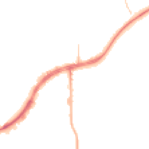 Night-time road noise heatmap for RH10 7SS