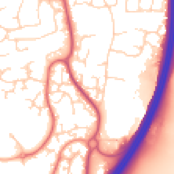 Daytime road noise heatmap for RH10 7WA