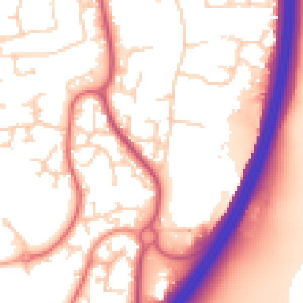 Daytime road noise heatmap for RH10 7WB