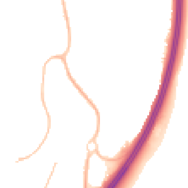Night-time road noise heatmap for RH10 7WB