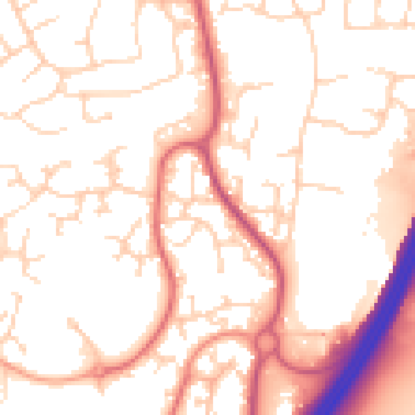 Daytime road noise heatmap for RH10 7WJ