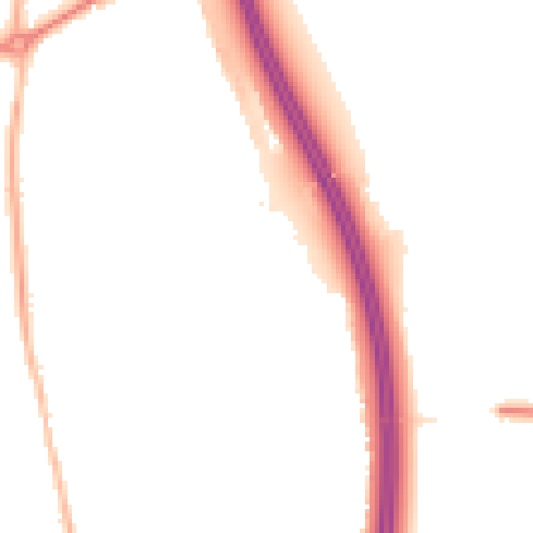 Night-time road noise heatmap for RH10 7XQ