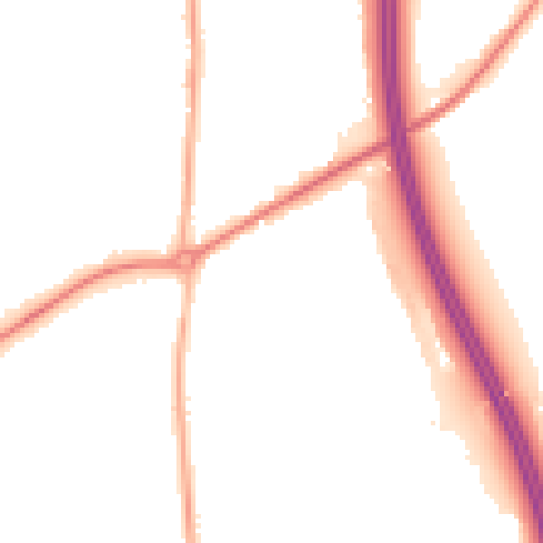 Night-time road noise heatmap for RH10 7YF